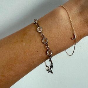 Vintage Joan Rivers Gold & Crystal Bracelet